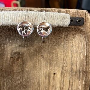 Silver Horse Earrings